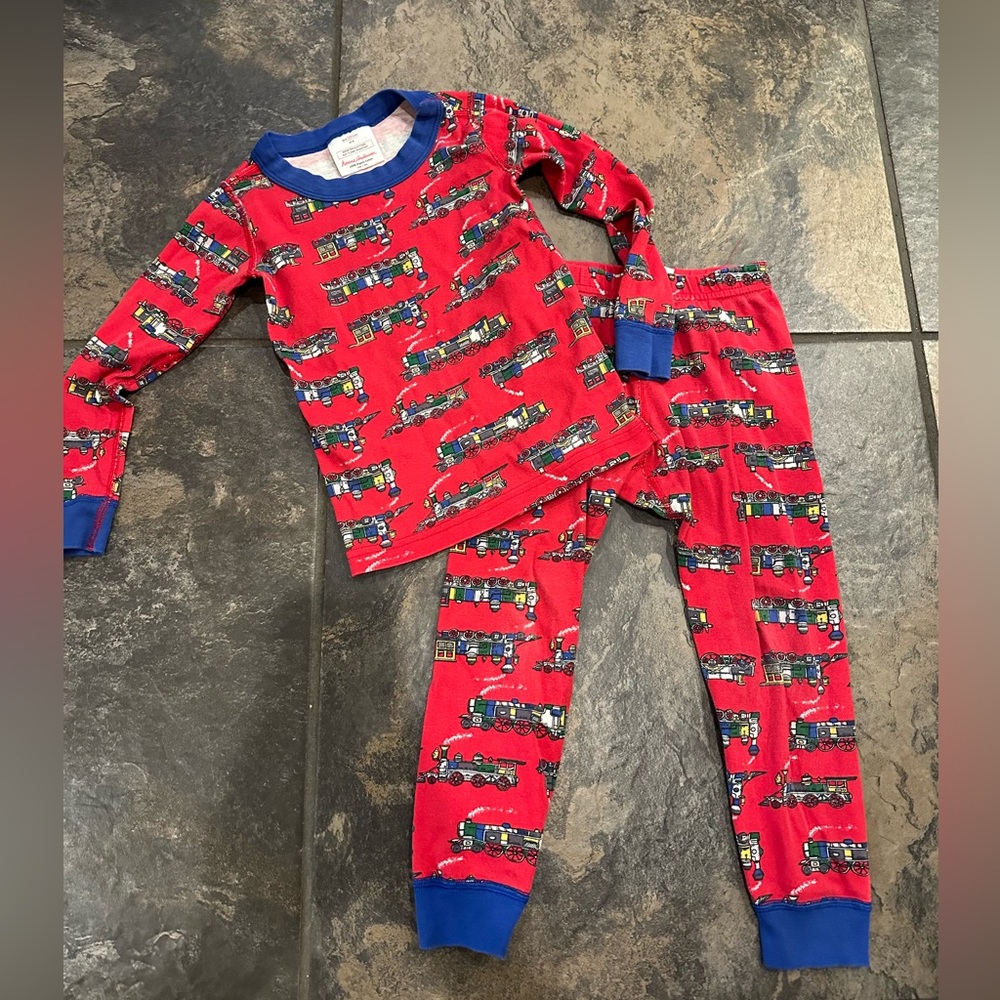 hanna andersson train pjs, size 100 cm (4)